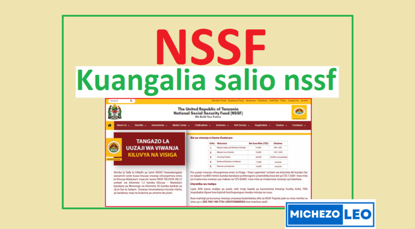 Jinsi Ya Kuangalia Salio NSSF Kwa Simu