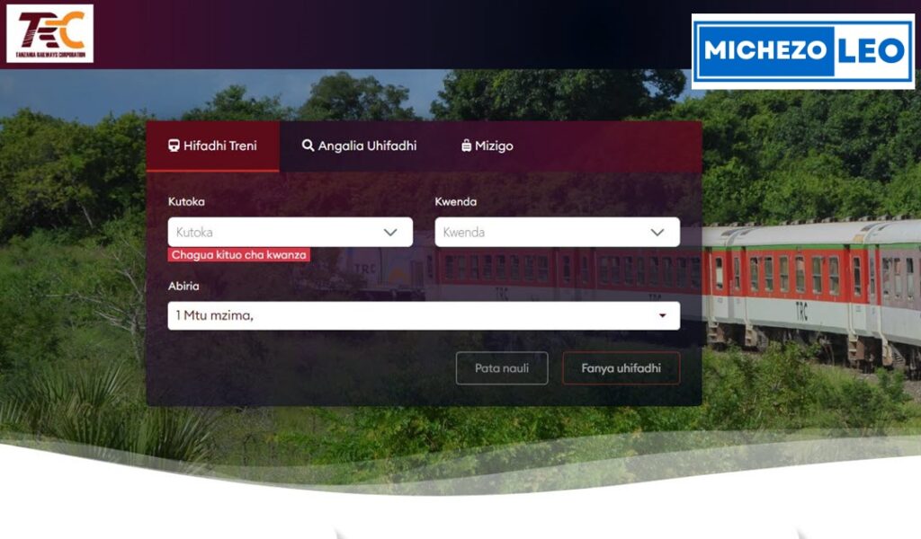 Jinsi Ya kukata Tiketi Ya Treni Online (eticketing.trc.co.tz) 2024