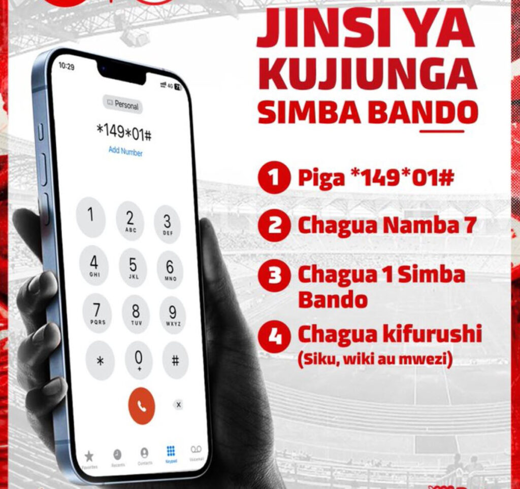 Jinsi ya Kujiunga Vifurushi Simba Bando Vodacom