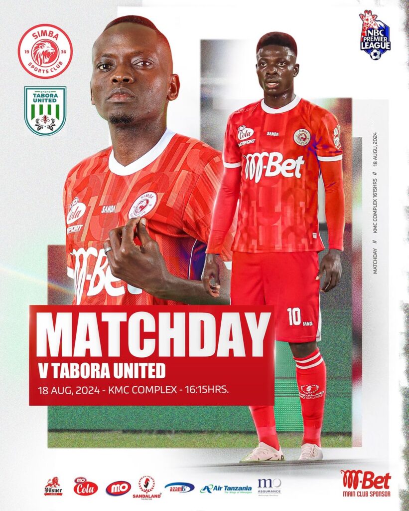 Kikosi cha Simba Vs Tabora United Leo, 18 Agosti