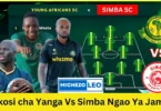 Kikosi cha Yanga Vs Simba Leo Ngao Ya Jamii