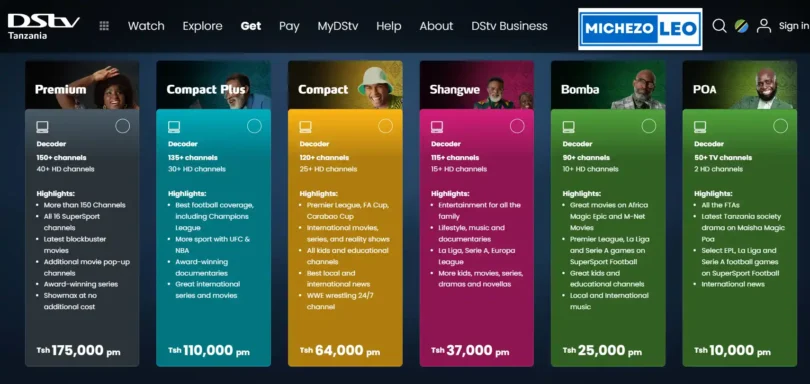Vifurushi Vya DStv Tanzania Na Bei Zake 2024